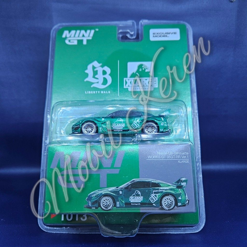 Diecast Mini GT x XLARGE Nissan LB-Silhouette Works GT 35GT-RR Ver 1 grey ban karet Limited edition