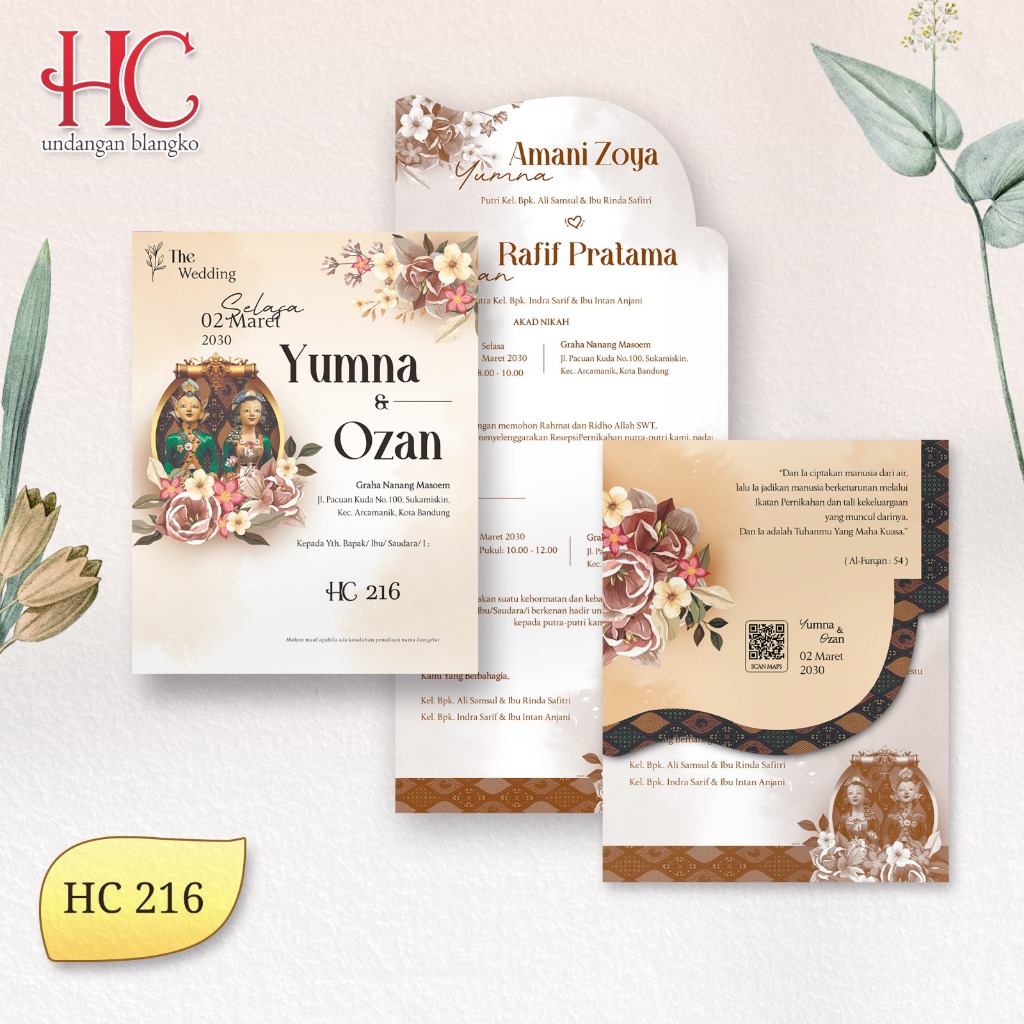 HC 216 Blanko Undangan | Undangan Murah | Free File Setting
