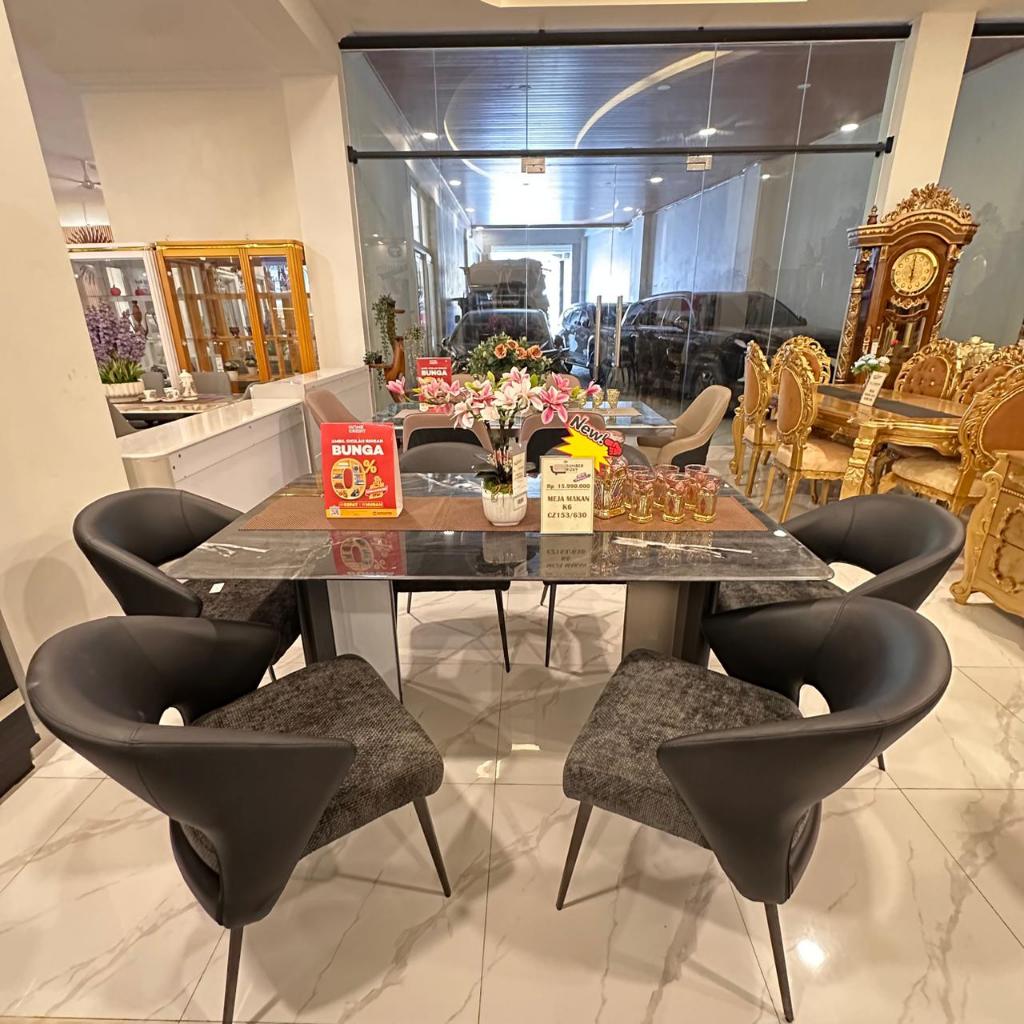 MEJA MAKAN CZ153-630-MEJA MAKAN KURSI 6-GRATIS ONGKIR BANDAR LAMPUNG