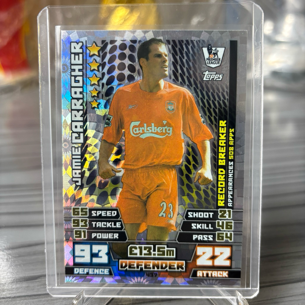 Kartu Bola Carragher Record Breaker Match Attax 2014/2015 Liverpool