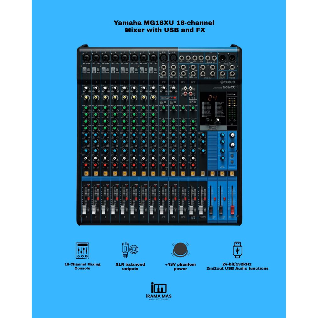 Yamaha MG16XU 16-channel Mixer with USB and FX