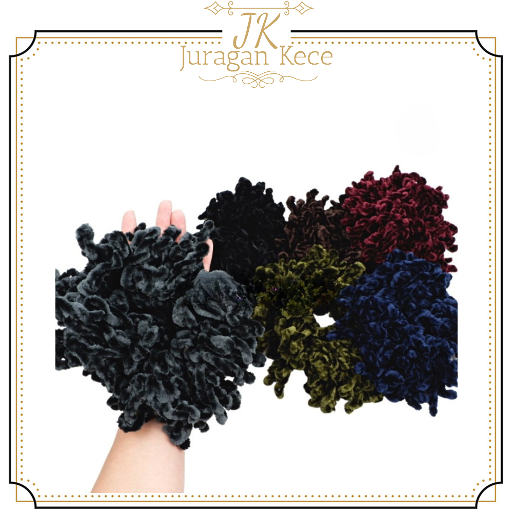 JUKE Ikat Rambut Ubur Ubur 100 JURAI Ukuran Besar / Jumbo Cepolan Cendol Kunciran Scrunchie Hijab