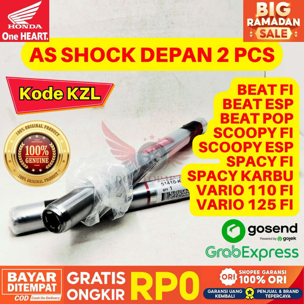 KZL AS SHOCK BEAT FI ORIGINAL AHM HONDA, PAKET AS SHOCK ORIGINAL SCOOPY, AS SHOCK BEAT STREET, SHOCK