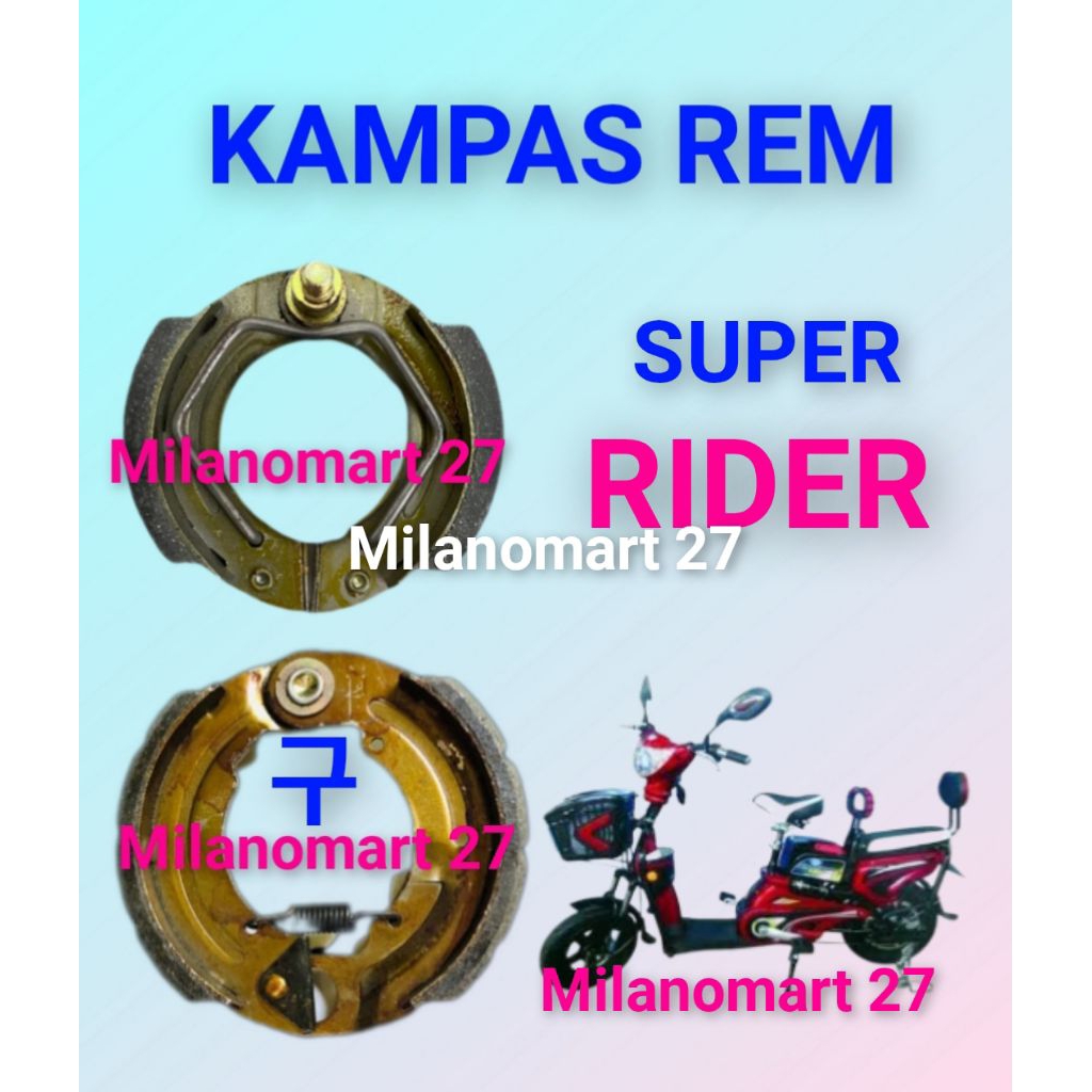 kampas rem sepeda listrik super rider kampas rem sepeda listrik suoer rider