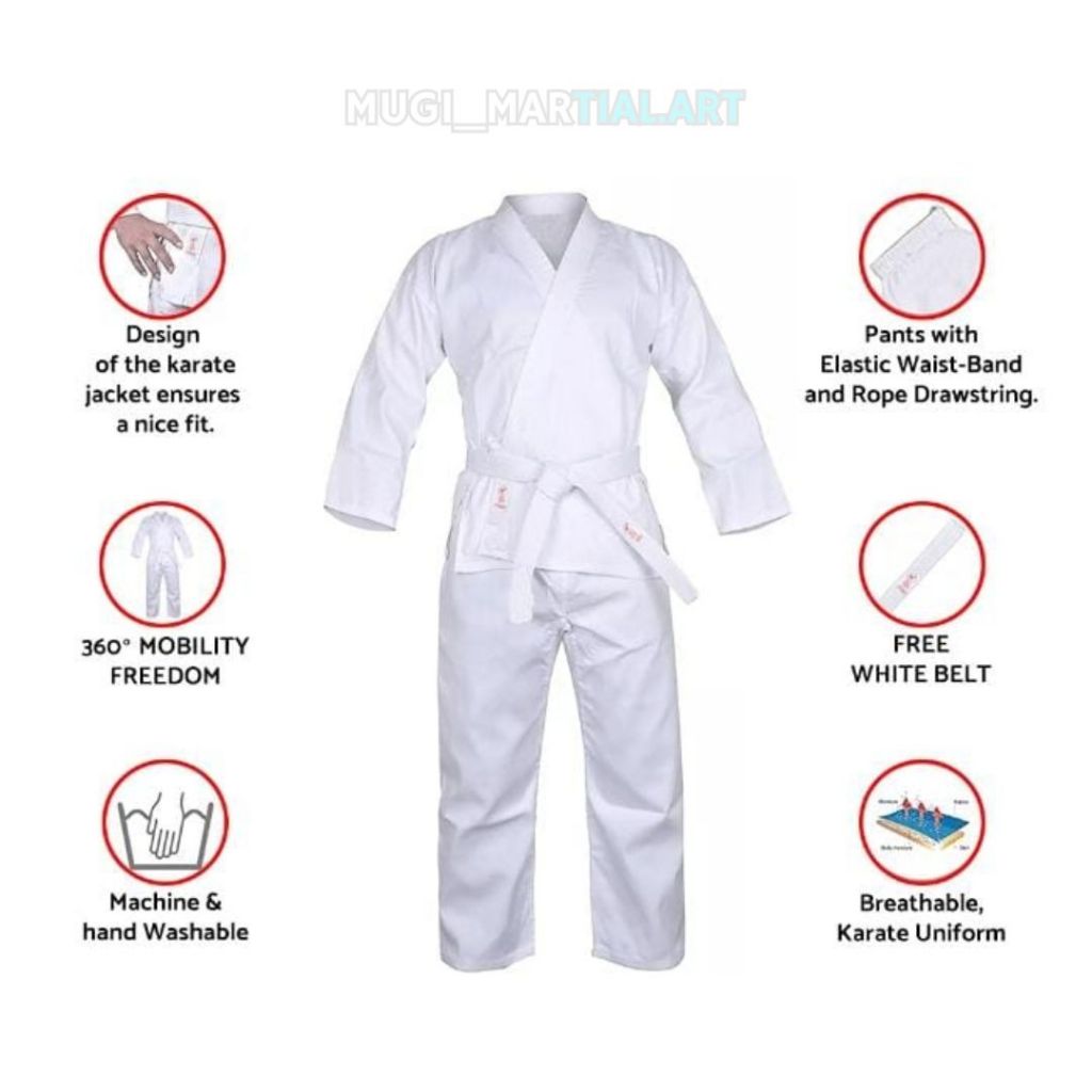 BAJU KARATE TKD / BAJU KARATE PEMULA ANAK DEWASA