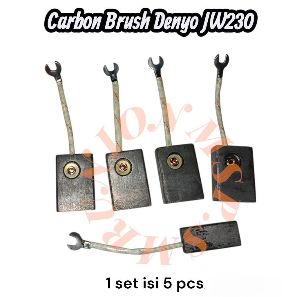 Carbon Brush Denyo JW230 Set 5 Pcs Arang Dinamo Las Genset JW 230