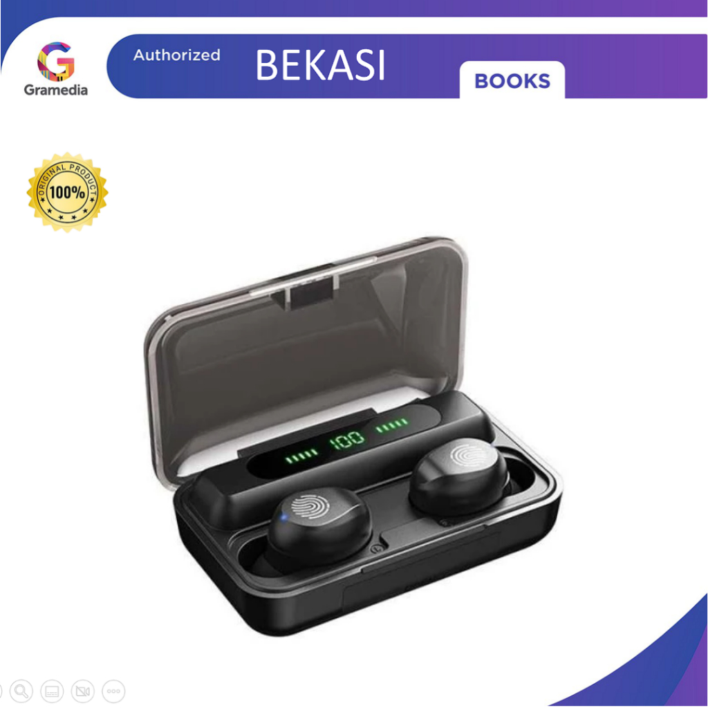 Gramedia Bekasi - REMAX EARPHONE WIRELESS WITH DIGITAL DISPLAY TWS-43