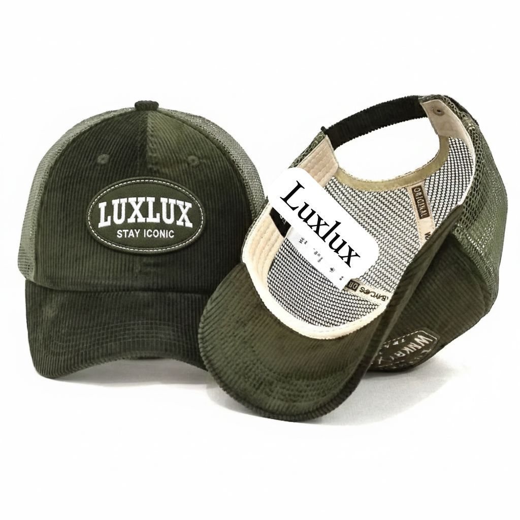 Topi LUXLUX Trucker Corduroy Dessert sage