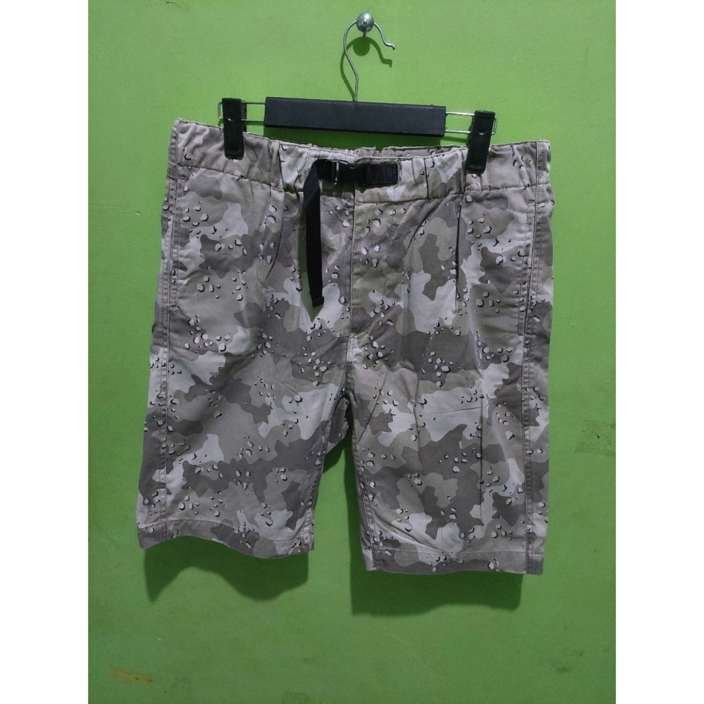 Celana Pendek Short pants bermuda Cargo loreng camo Utility outdoor casual skena preloved
