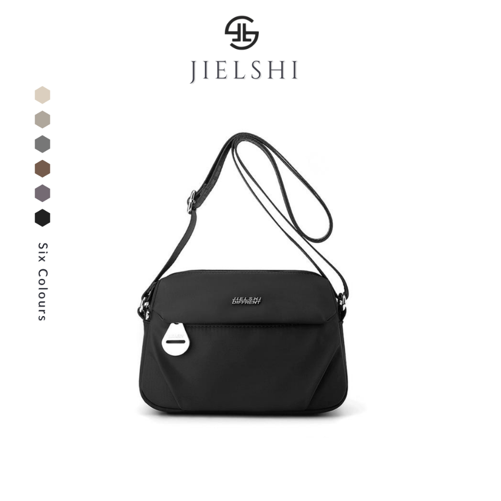 JIELSHI Slingbag Anila 2078# - Tas Selempang Wanita Bahan Parasut Premium Anti Air Muat Hp Dompet