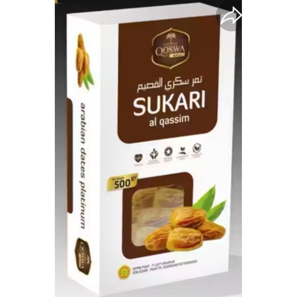 ORI QOSWA - Kurma Sukari Al Qassim 500 GramGrade A