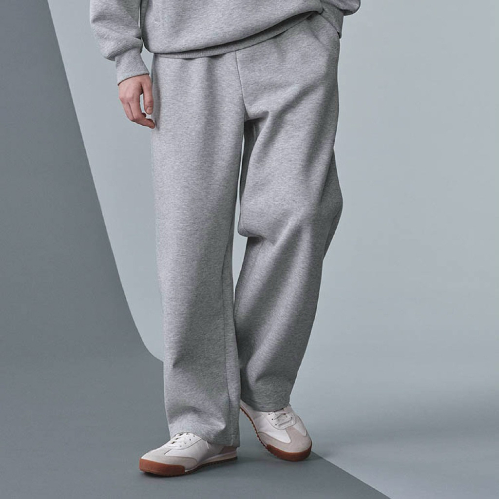 Celana Fit Lebar Sweat Uniqlo Grey