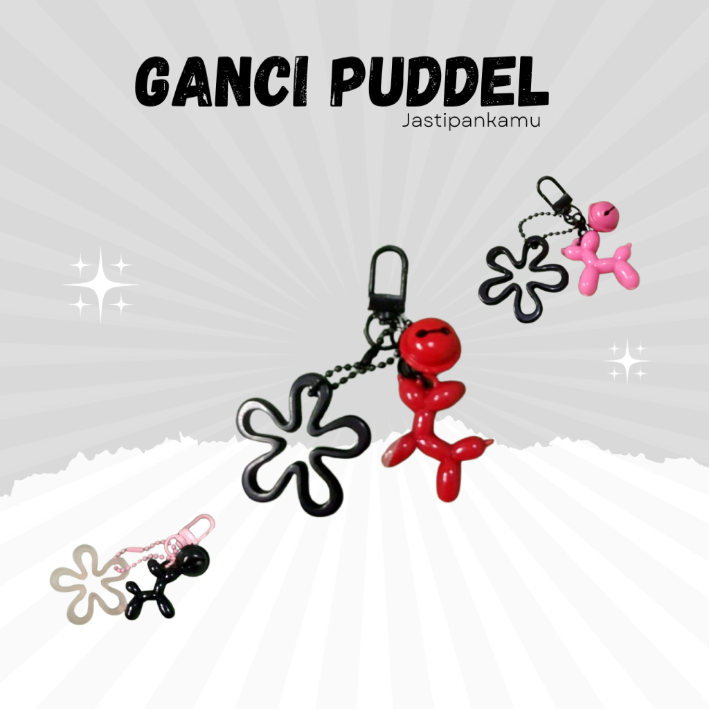 [ BUY 10 FREE 1 ] Gantungan kunci puddle | ganci anjing | ganci puddle | anjing poodle | bag charm p