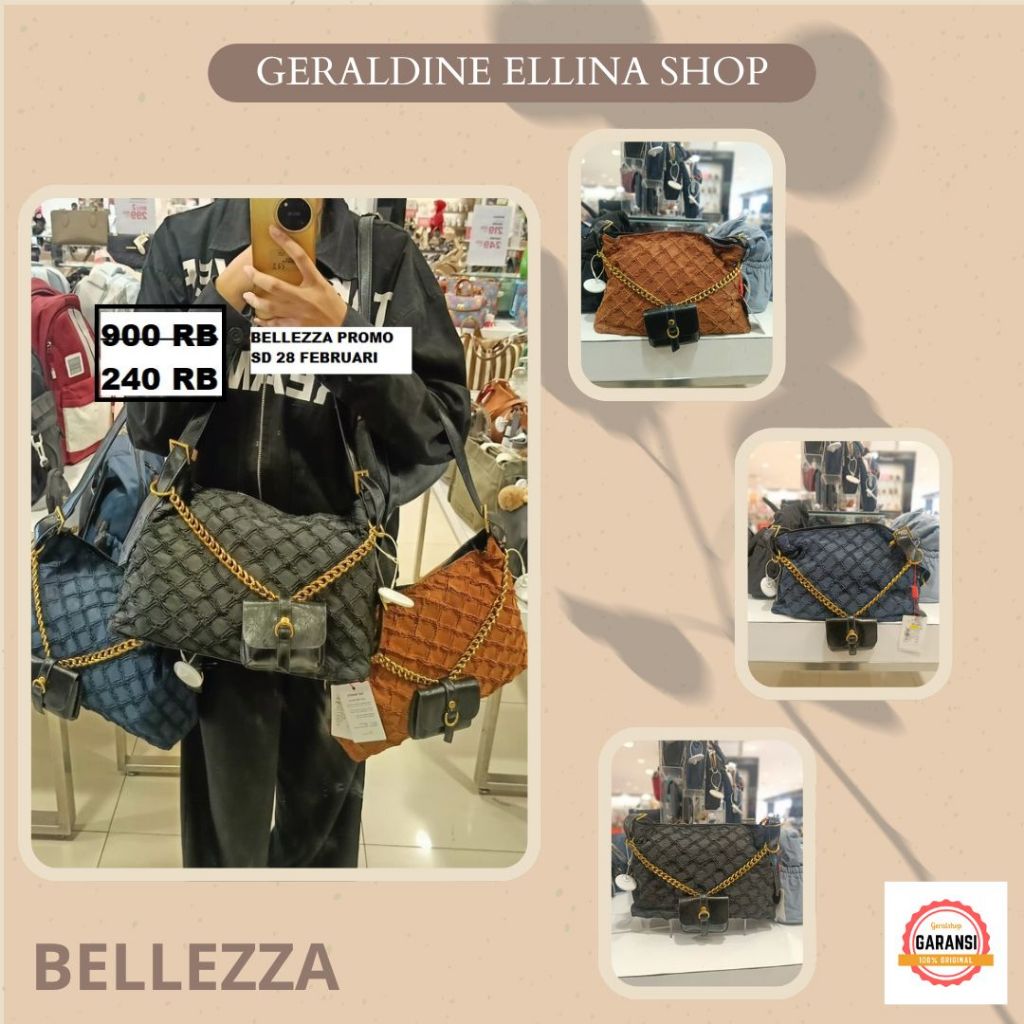 Tas BELLEZZA Wanita seri 6048-01 ORIGINAL SALE shoulder bag