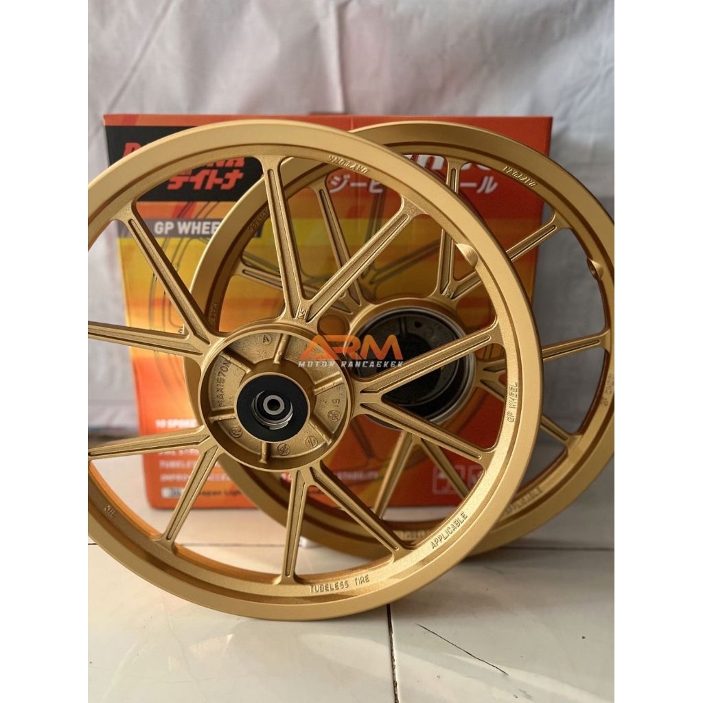 VELG DAYTONA ORIGINAL GP WHEEL SET YAMAHA JUPITER GOLD 5437 RING 17 ORIGINAL 100%