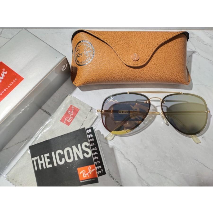 Kacamata RayBan Blaze Aviator RB3584 Gold Original Secen