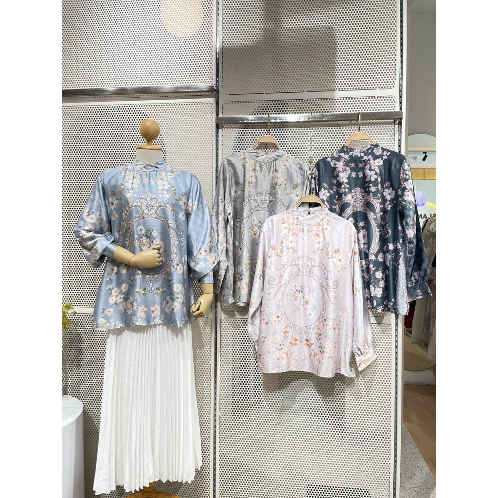 BLOUSE SATIN MOTIF (GL-133)