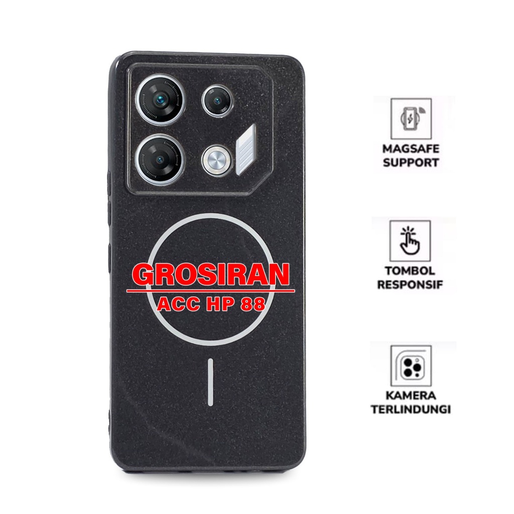 CASE MAGSAFE INFINIX GT 10 PRO INFINIX GT 20 PRO CASE MAGSAFE BLACK GLOSSY MAGNETIC MAGSAFE MAG-12  