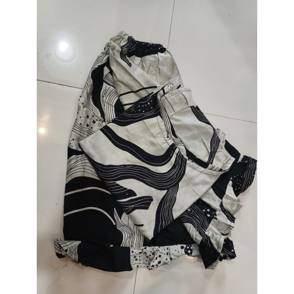 ONE SET Atasan pendek bawahan pendek busui friendly