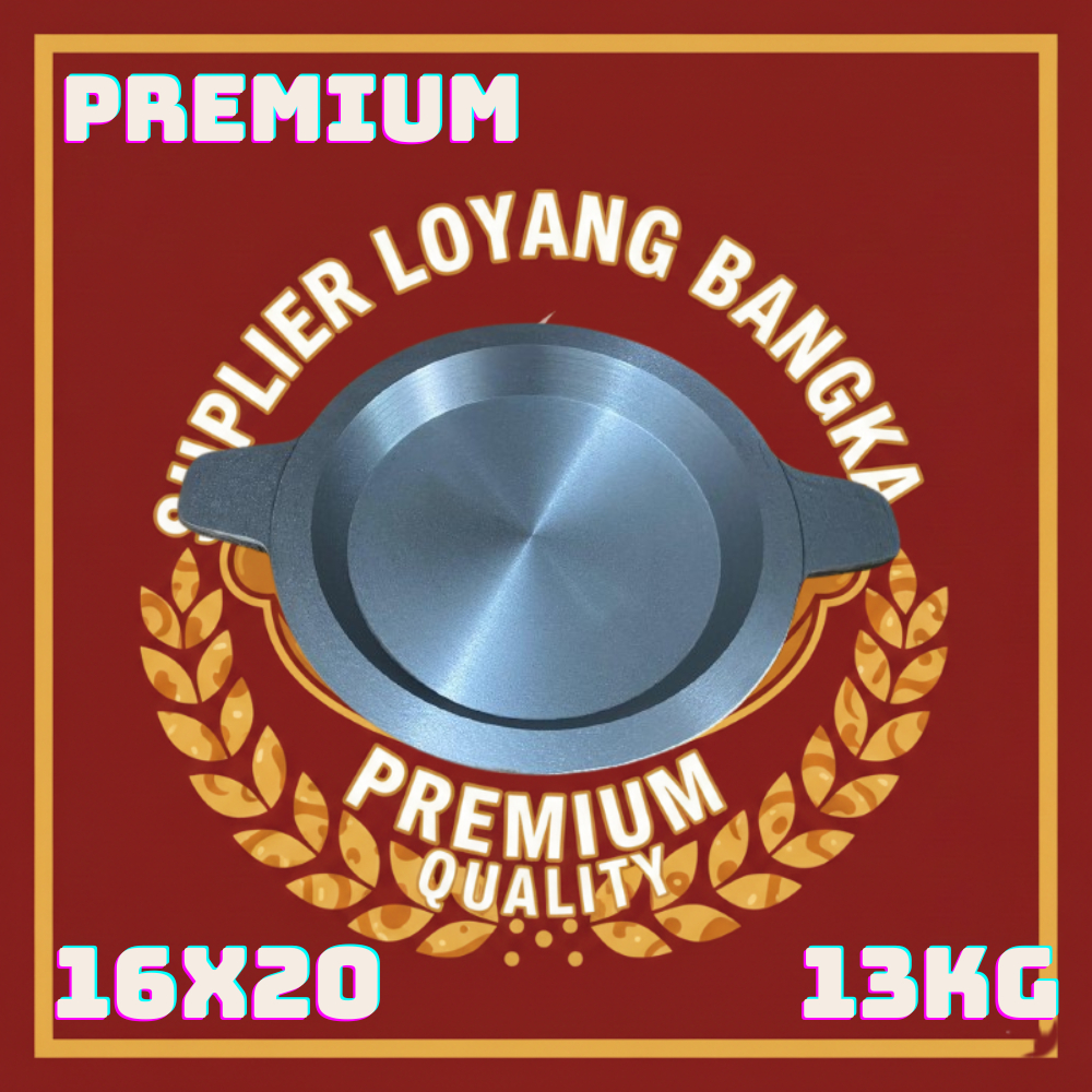 Wajan Datar Martabak Telur Baja Hitam Lebar 40cm - Tebal & Kokoh