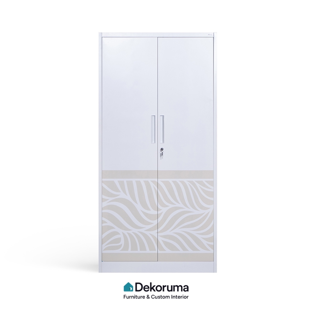 Dekoruma ANSEL Lemari Pakaian Besi 2 Pintu / Lemari Pakaian 2 Pintu / Lemari Baju Besi 2 Pintu - Cok