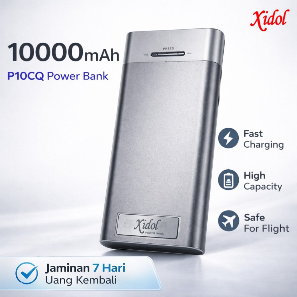 XIDOL P10CQ 10000mAh POWERBANK QUICK CHARGE QC 3.0 ORIGINAL