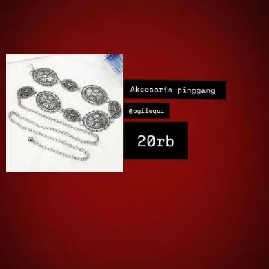 aksesoris pinggang sabuk rantai