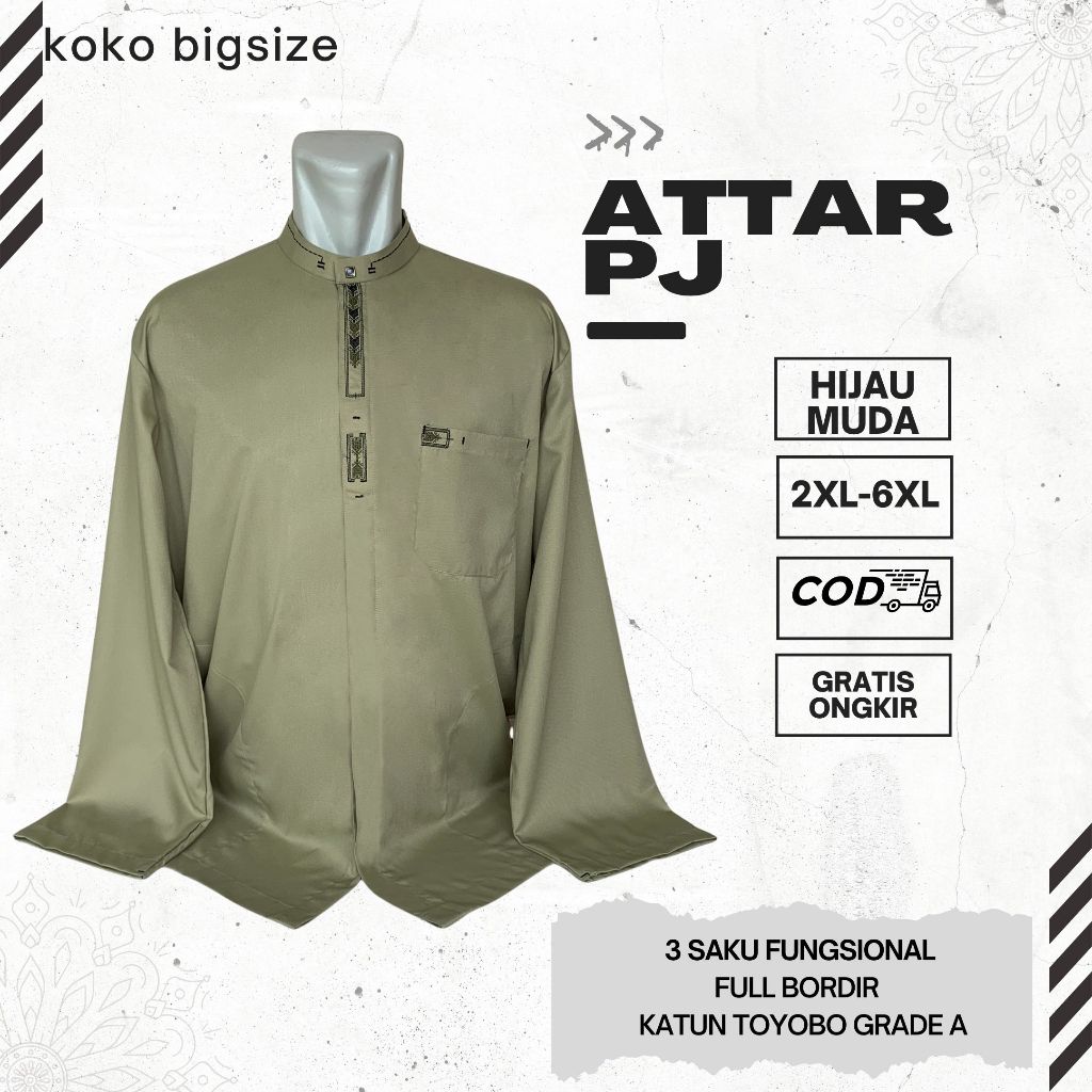 Baju Koko Pria Lengan Panjang Motif Simple ATTAR Warna Merah Maroon Marun SILVER Kombinasi bahan Kat