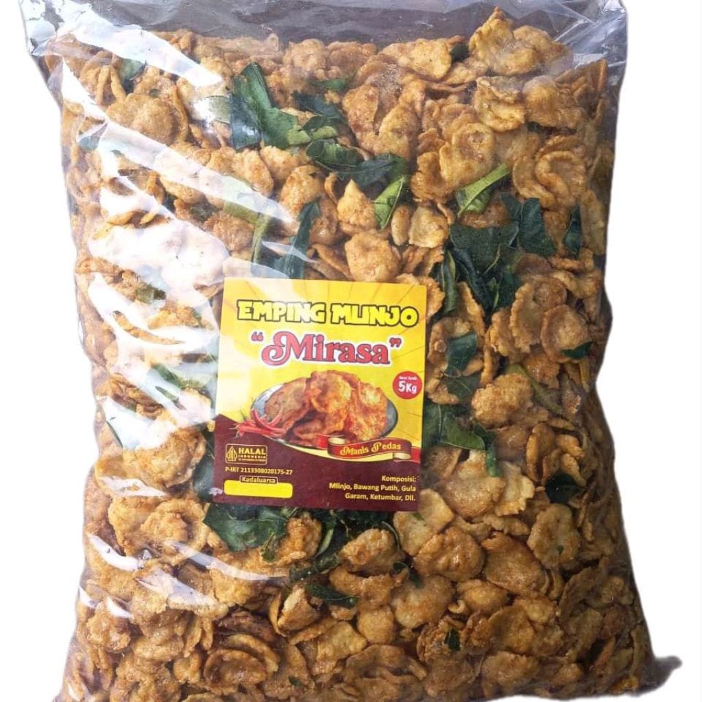 Grosir Emping Melinjo Pedas Manis Kemasan Ball 5 Kg