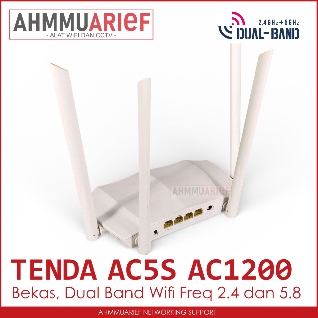 WIRELESS ROUTER WIFI TENDA AC5 AC5S SMART DUAL BAND AC1200