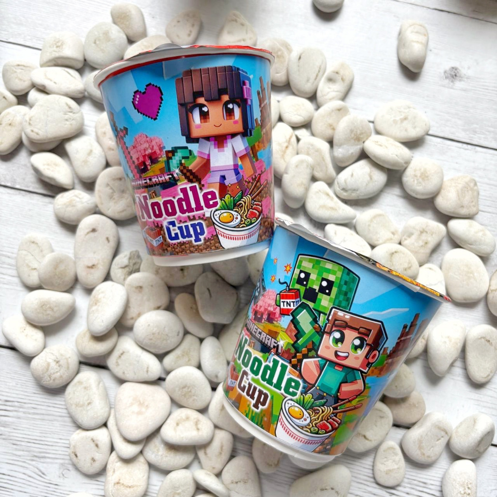 Label Minecraft Hampers Sovenir Souvenir Birthday Ulang Tahun Anak Kids Party Custom Korea Stiker St