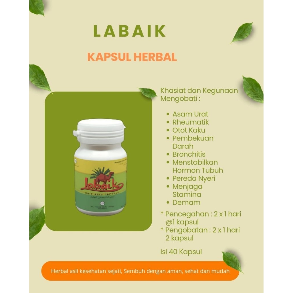 Labaik Herbal Original Isi 40 Kapsul