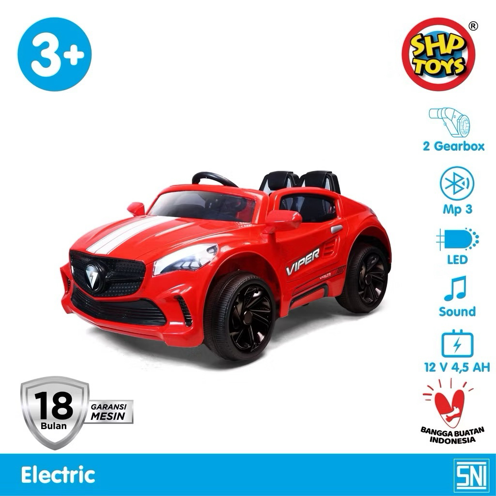Mobil Aki anak listrik Volta 5009 Viper Mobilan remote bisa di naiki