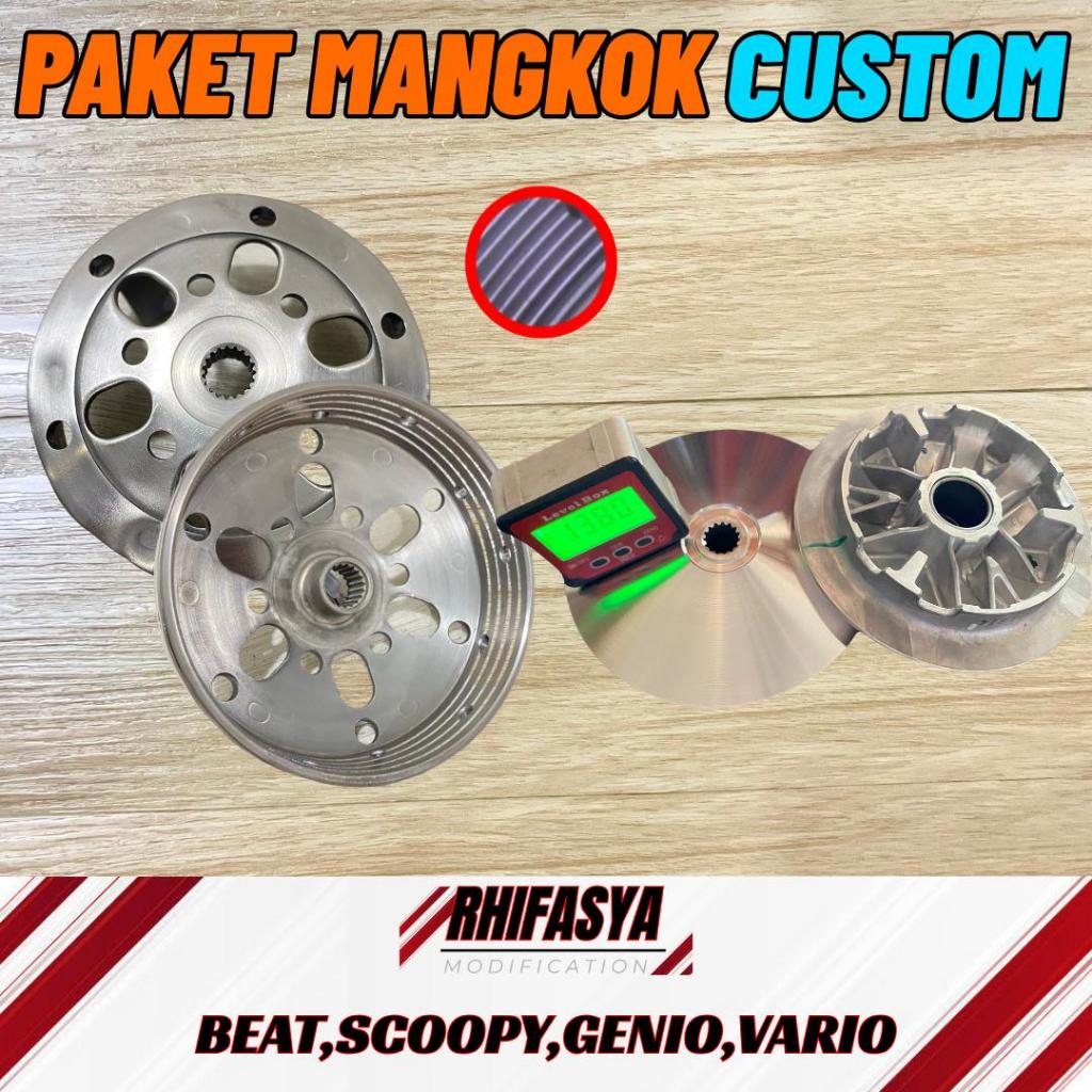 PULLEY SET MANGKOK CUSTOM  & PULLEY. BEAT, GENIO, SCOOPY, VARIO 110, ESP, FI