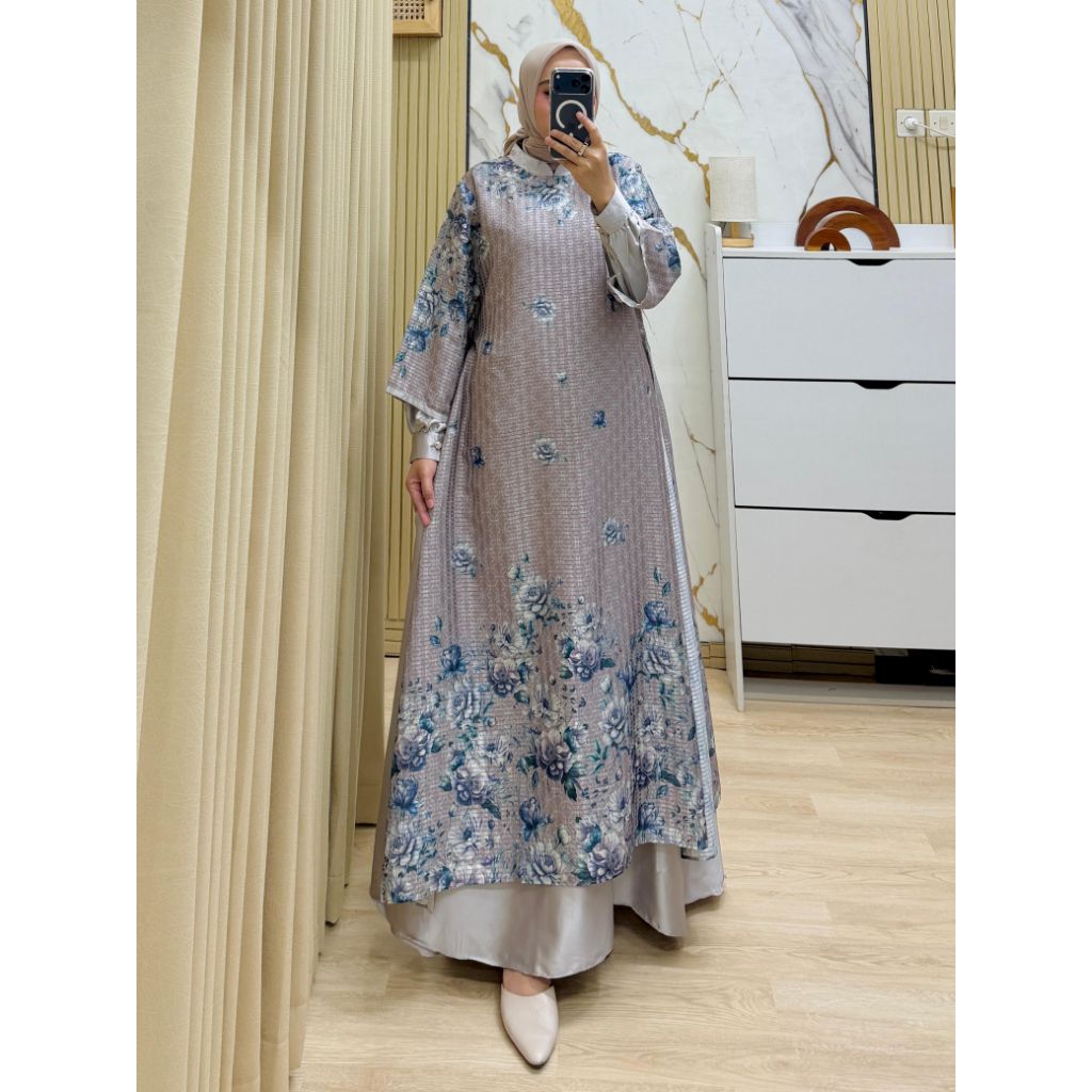 DRESS 2 LAPIS MATT FLORENZA JACQUARD PB 140 ADEM DAN NYAMAN