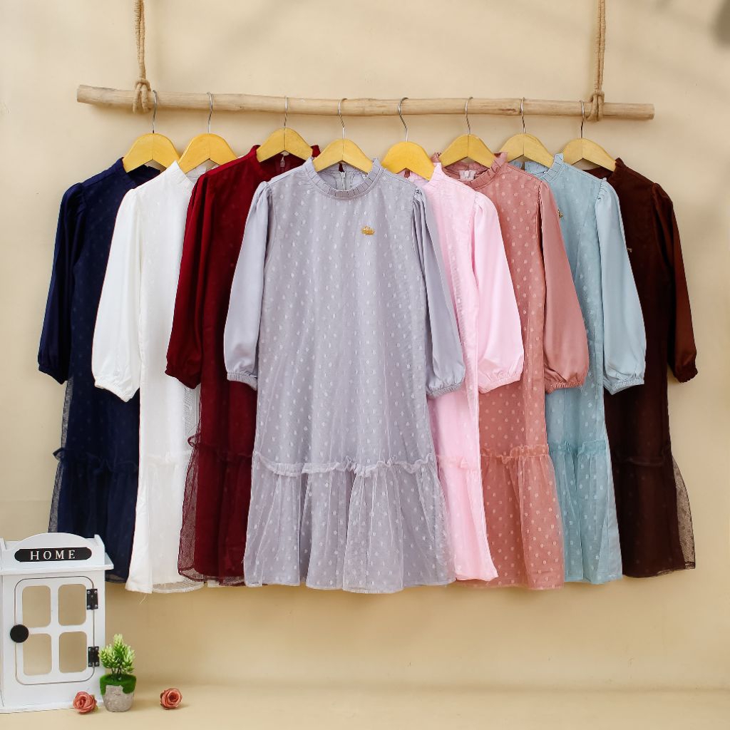 Gamis RAYYA Gamis Anak Cantik Dot Tile