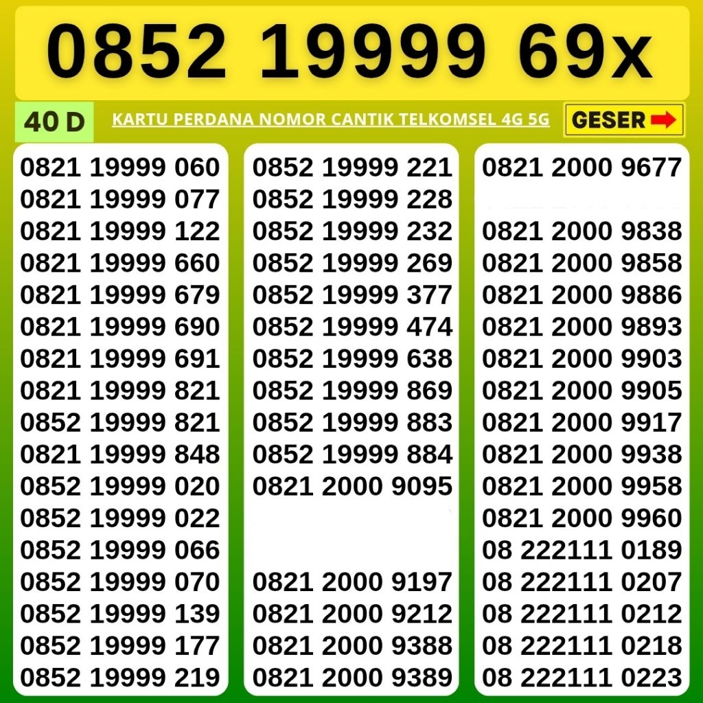 Nomor Cantik Telkomsel As Panca Super 19999 Kartu Perdana Telkomsel Tsel Red Telkomsel 5g Telkomsel 