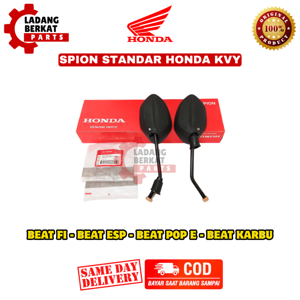 SPION STANDAR ORIGINAL HONDA KVY | MOTOR BEAT FI, BEAT ESP, BEAT POP E, BEAT KARBU