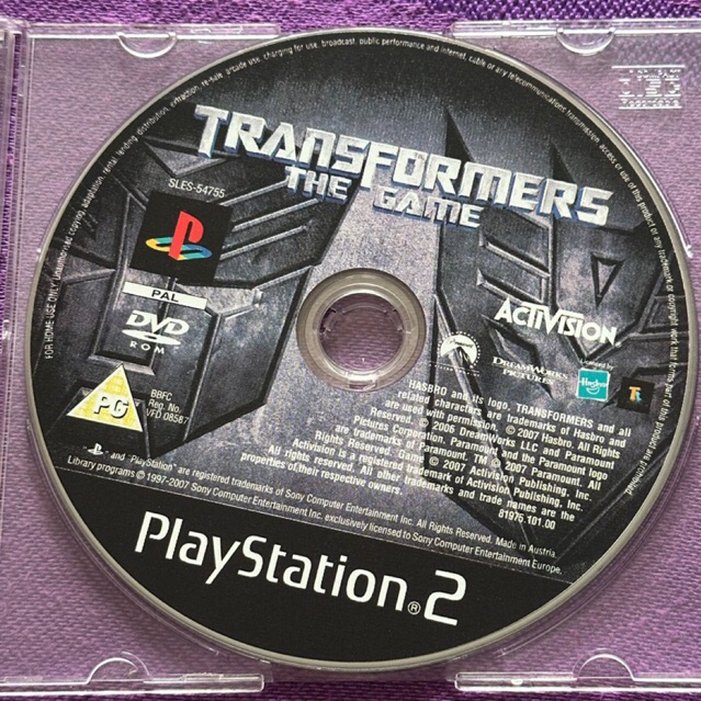 kaset ps2 ori pal transformers the game