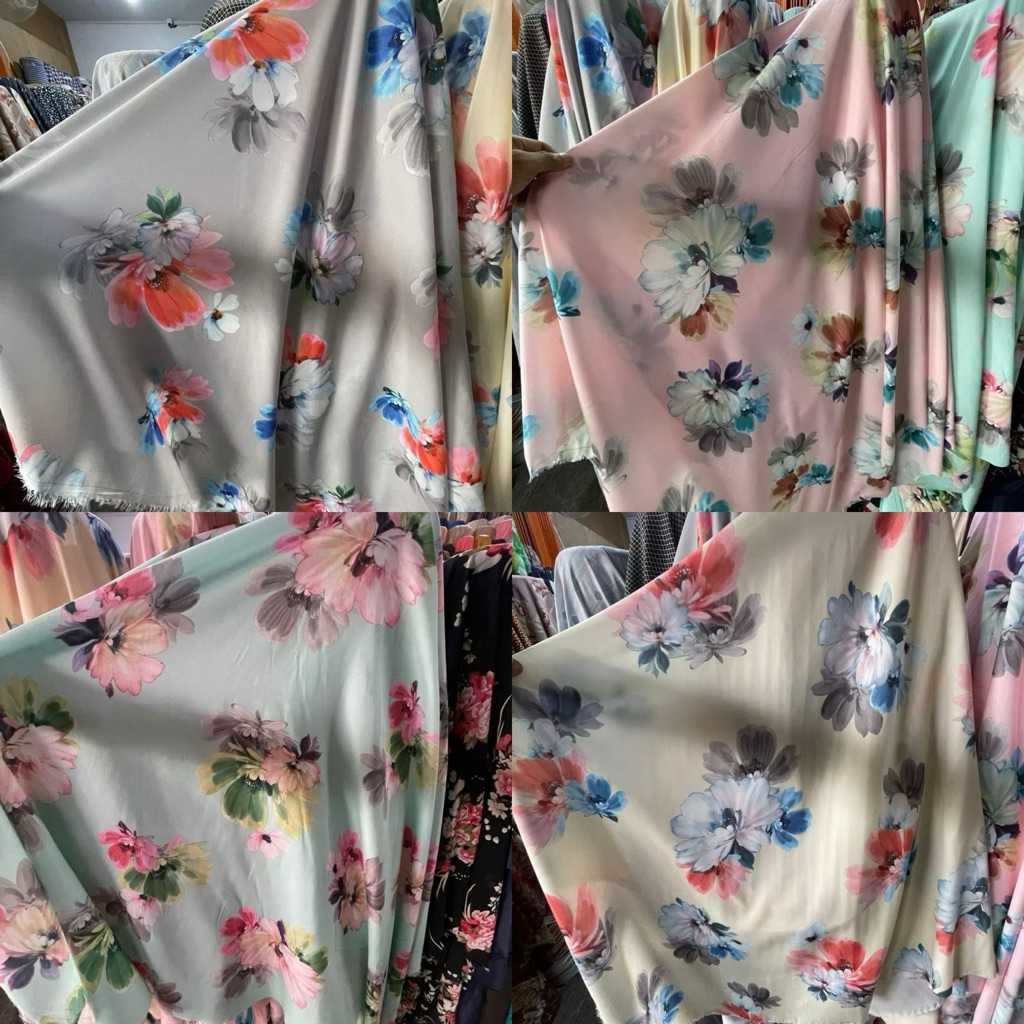 kain wolfis motif bunga kembang Grade A ( harga tertera 0,5m)