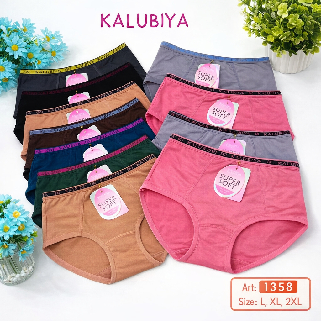 Kalubiya 1358 Super Soft Comfort | Paket 3 / 6 Pcs CD Wanita L XL 2XL