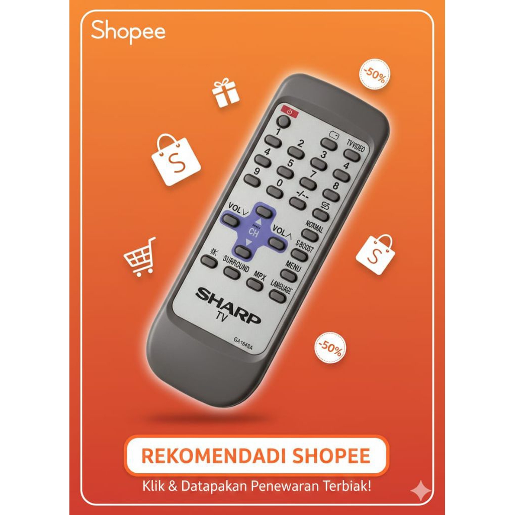 Remote tv tabung semua merk Sharp