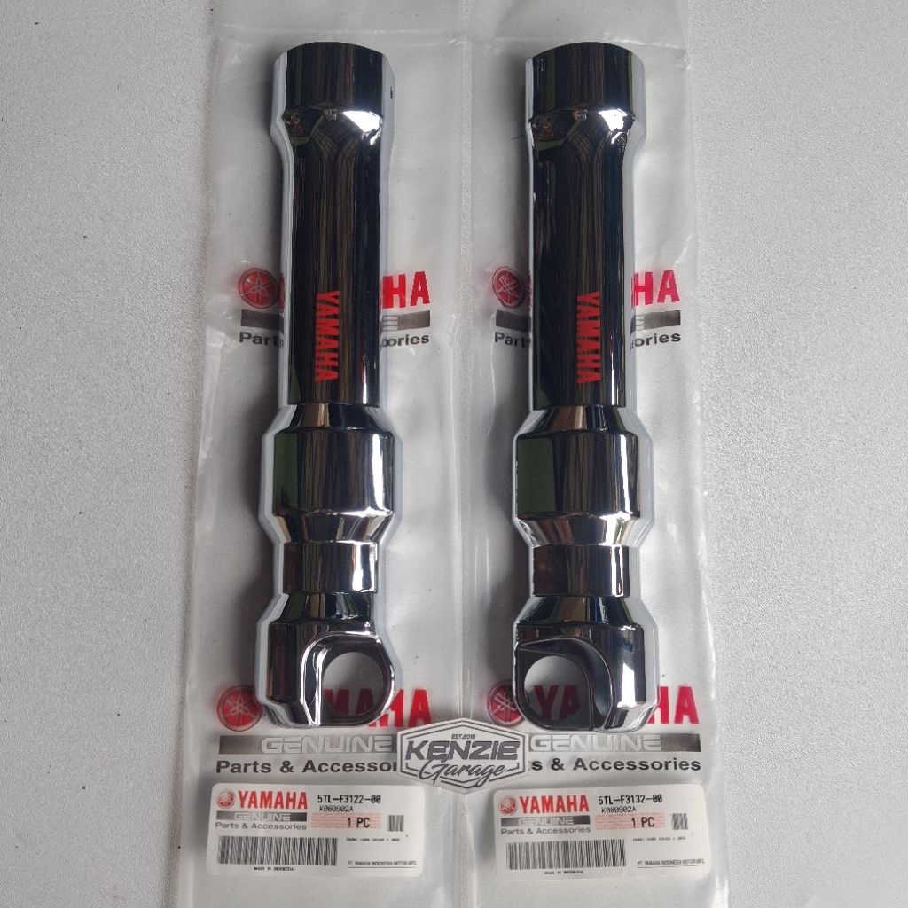 Garnish Accesories cover Chrome shock depan Mio sporty smile original Daytona 5TL-F3122-00 5TL-F3132