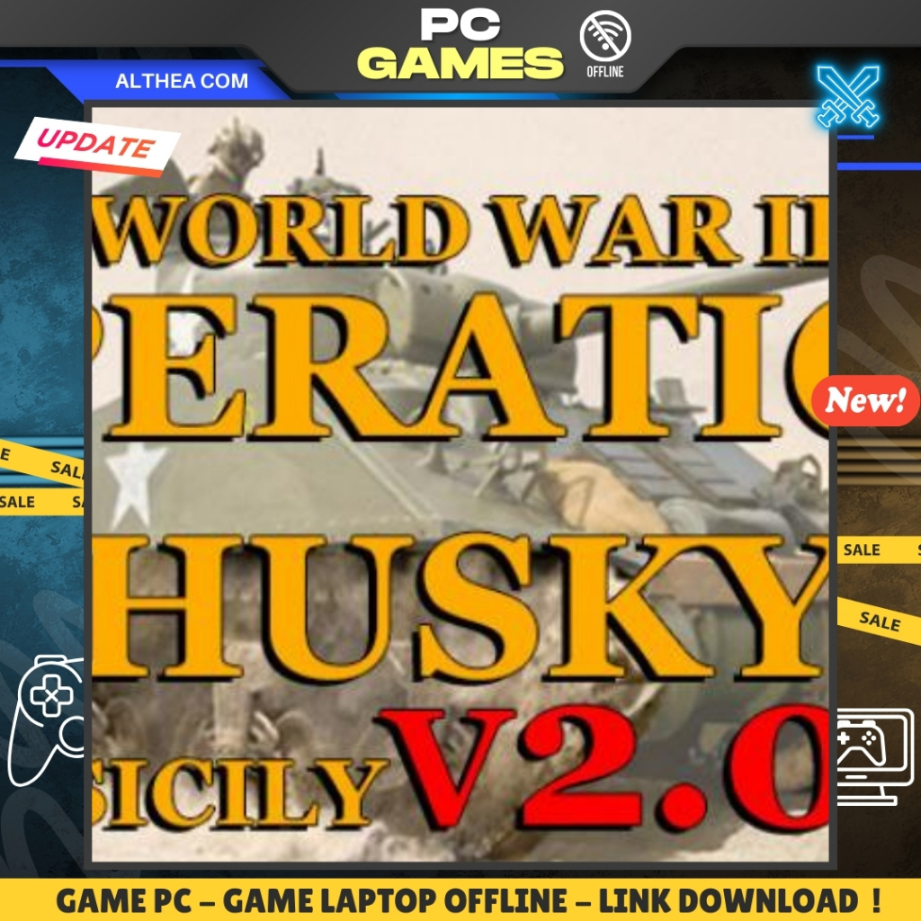 WORLD WAR 2 OPERATION HUSKY - STRATEGY - WARGAME - HISTORY - GAME PC / LAPTOP - OFFLINE