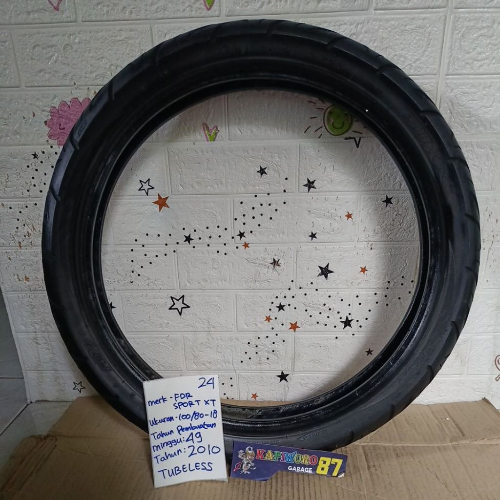 ban bekas FDR SPORT XT,,, TUBELESS ukuran 100/80-18