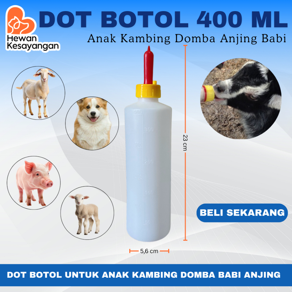 Botol Dot Cempe Anak Kambing Domba Anjing Babi Kapasitas 400ml Grosir