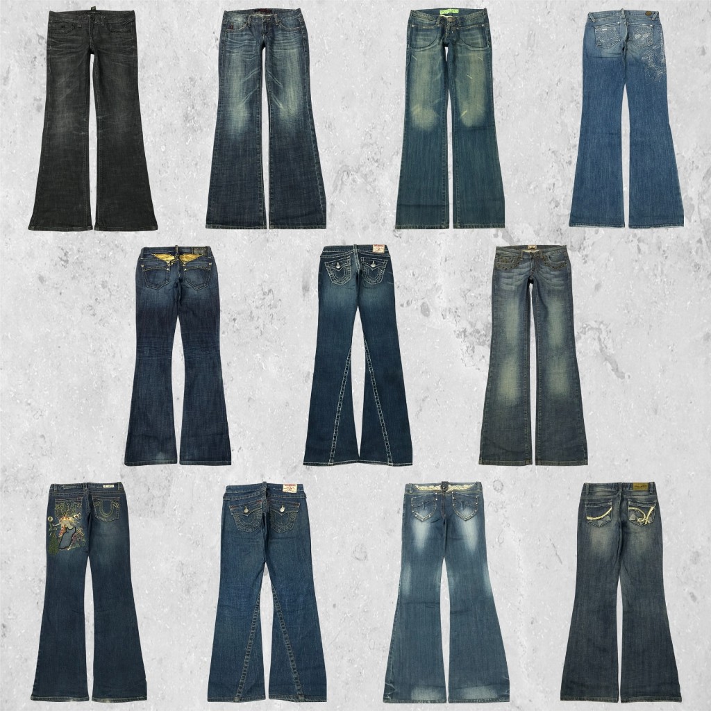 Celana Jeans Cutbray Bootcut Flare Y2K