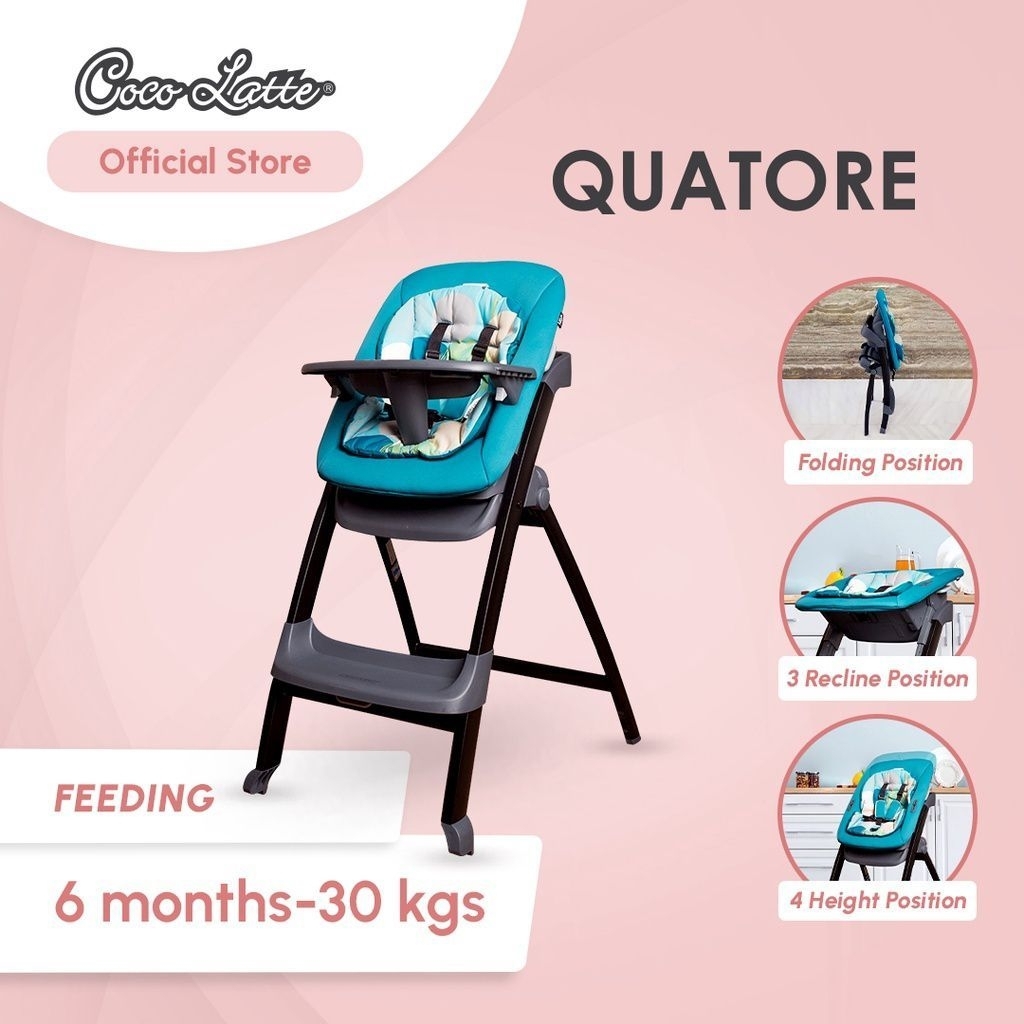Cocolatte Quatore Urbini High Chair Kursi Makan Bayi