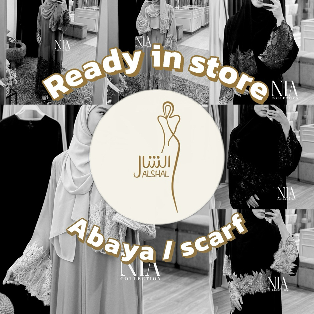 Alshal Abaya/Scarf [ReadyStock]