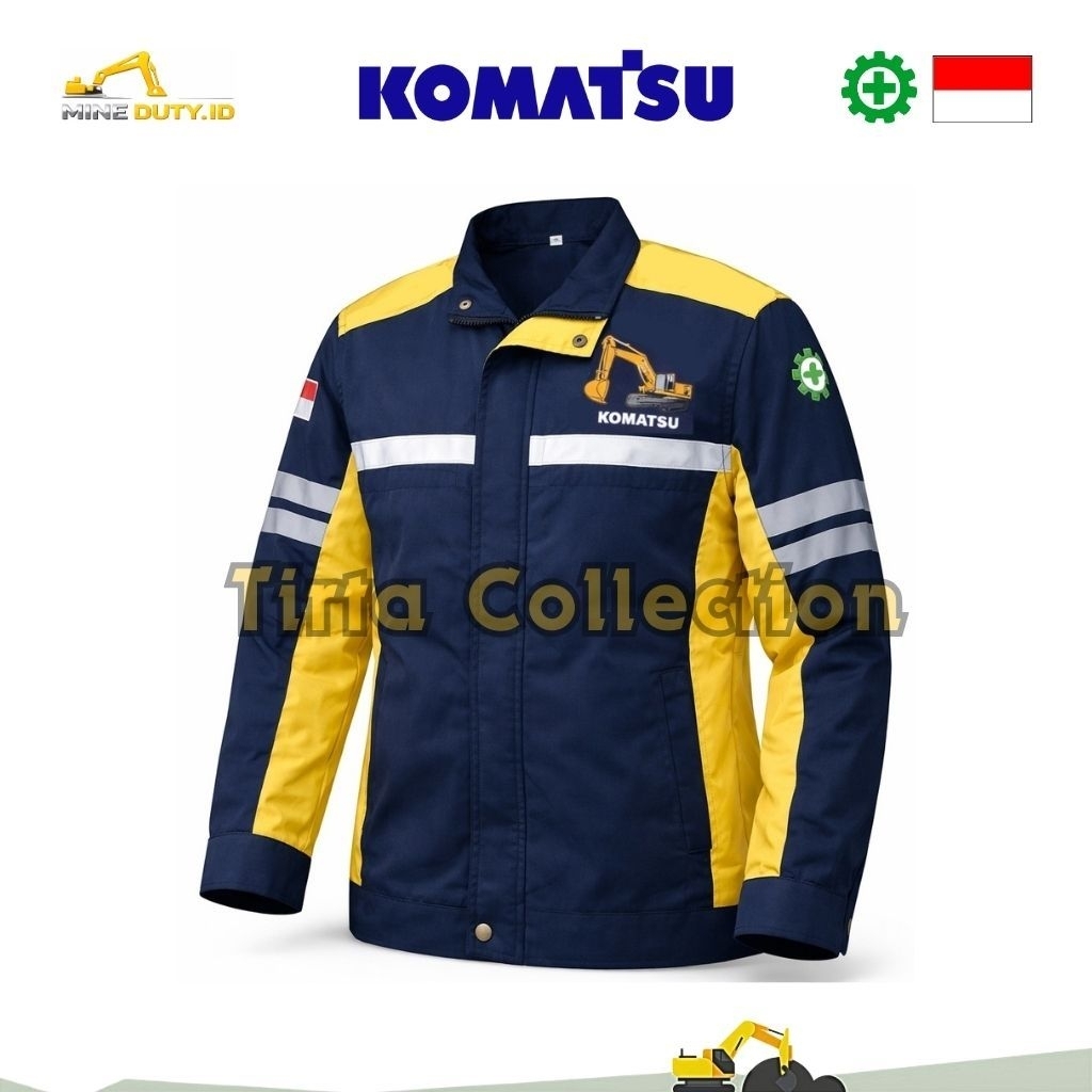 KEMEJA SAFETY KOMATSU EXCAVATOR - BORDIR ALAT BERAT